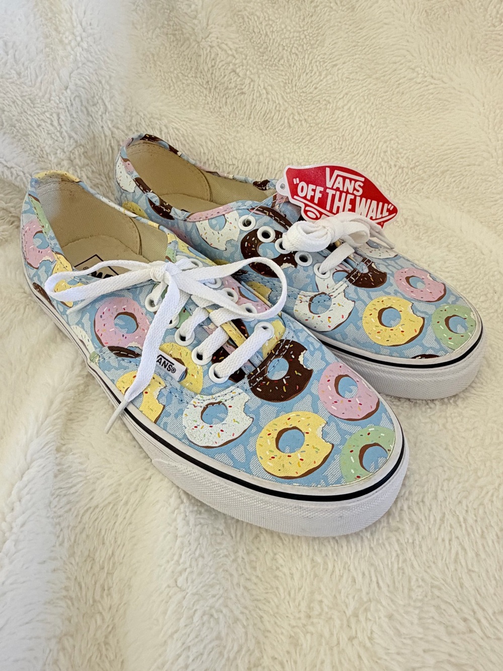 Vans Authentic Late Night Donut Sneakers Skyway Blue - Women's 8 / Men's 6.5